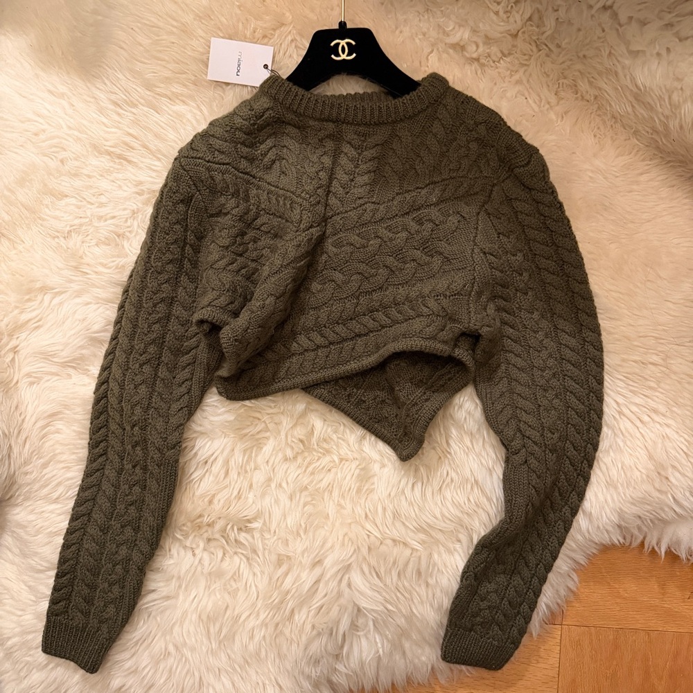 Miaou Olive Wool Knit Sweater